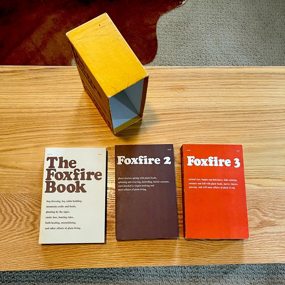Foxfire books 1, 2, 3 with case